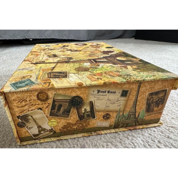 Vintage Punch Studio Eiffel Tower Paris France Keepsake Note Card Top Box Magnet - Picture 5 of 10